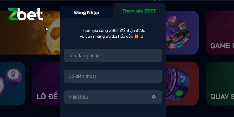 Quy trình đăng ký Zbet đơn giản trong vài phút